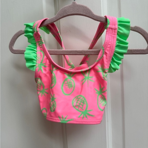 okie dokie Other - NWOT Okie Dokie 2T Girls Pink & Green Pineapple Bathingsuit Top Bikini